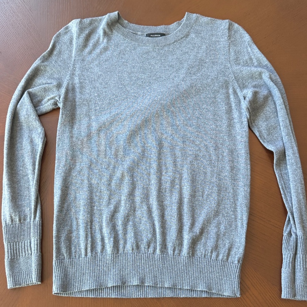 Halogen Light Gray Knit Pullover - image 1